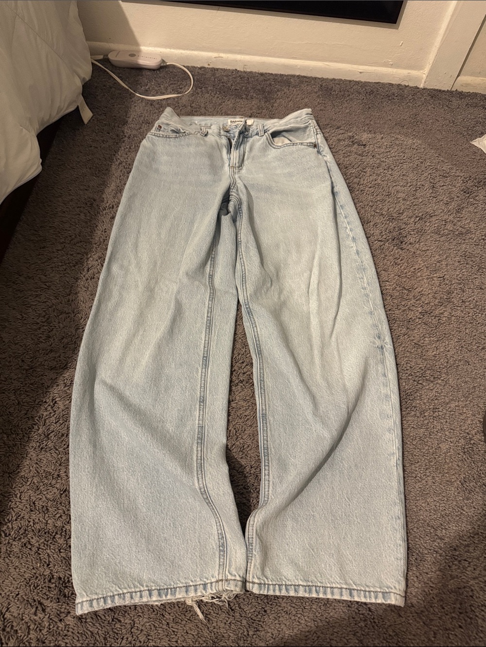 Garage Light Wash Wide-Leg Jeans